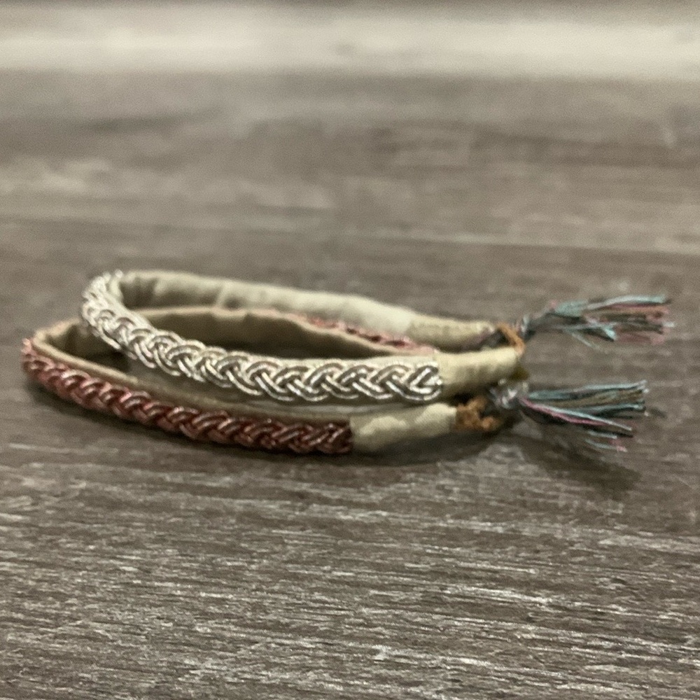 Silk braided bracelets